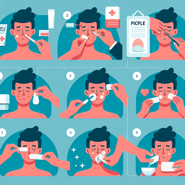 peeling off a pimple patch from the face