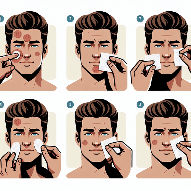 applying a pimple patch on the face