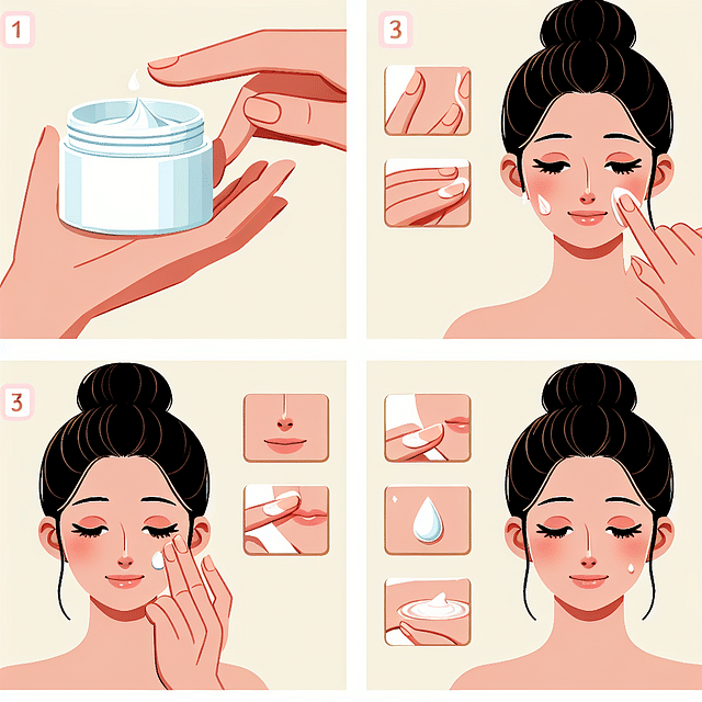 applying moisturizer on the face